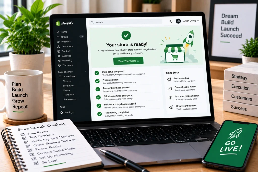 Shopify store launch services